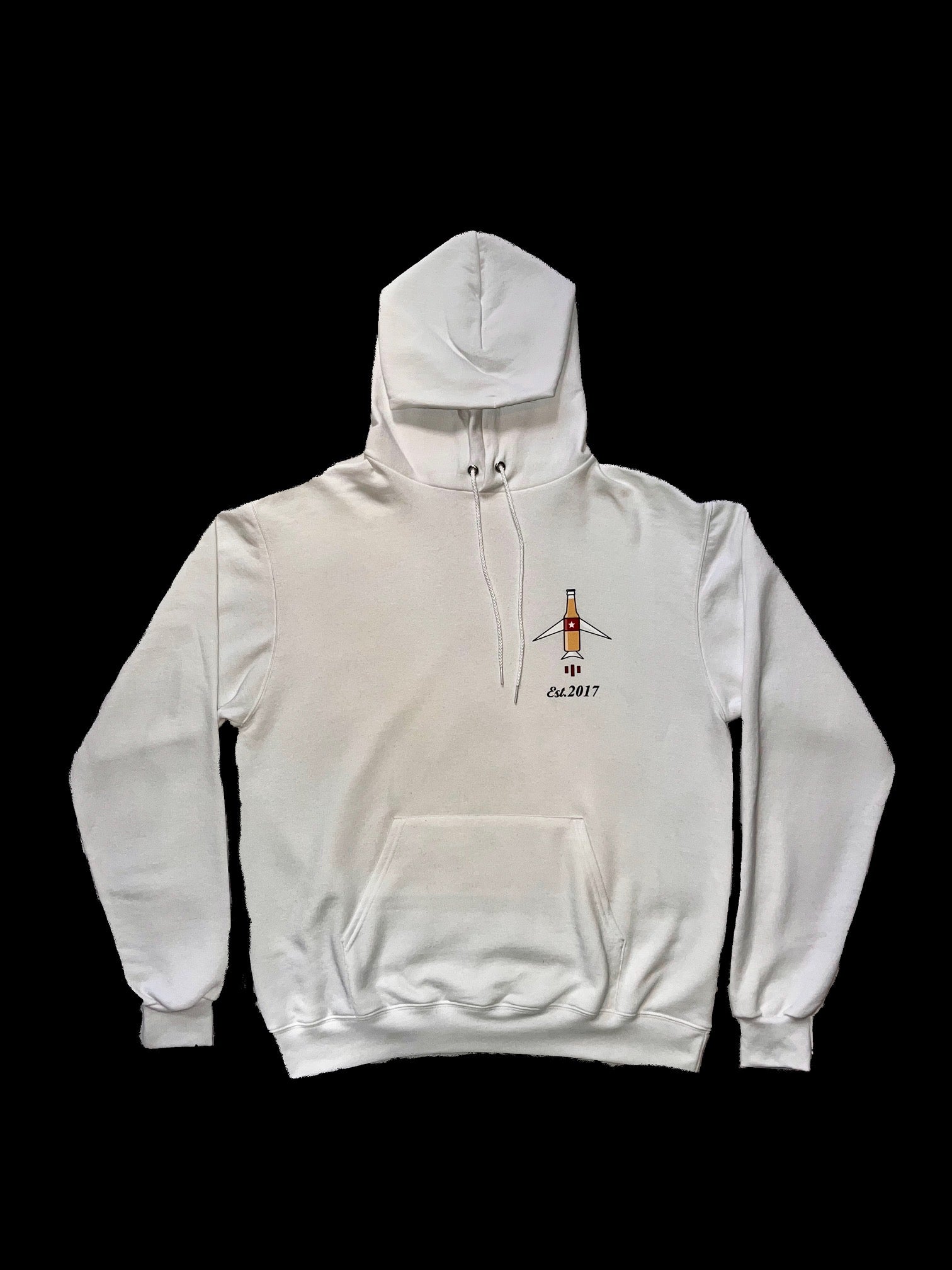 Champion Logo Hoodie White – Airport Beers